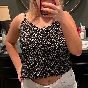 Madewell floral crop top size: 4